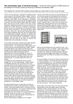 The remorseless logic of terraced housing