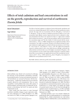 Effects of total cadmium and lead concentrations in soil on the