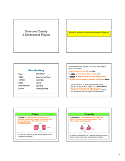 Draw and Classify 3-Dimensional Figures