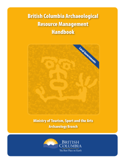 Archaeological Resource Management Handbook for Local