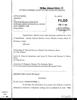 City of Reno v. Howard :: 2014 :: Supreme Court of Nevada
