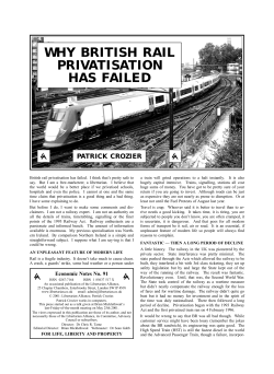 why british rail privatisation has failed