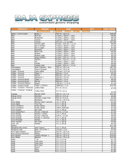 grocery list - Cielito Lindo Travel Agency LLC