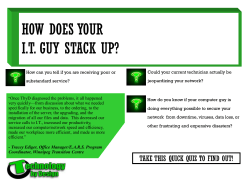HOW DOES YOUR I.T. GUY STACK UP?