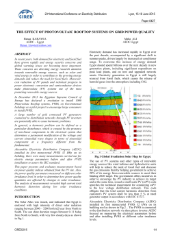 The Effect of Photovoltaic Rooftop systems on Grid Power