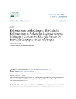 Enlightenment on the Margins: The Catholic Enlightenment as