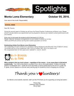 Thank you v lunteers! - Monta Loma Elementary School