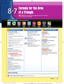 Formula for the Area of a Triangle