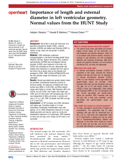 Importance of length and external diameter in left ventricular