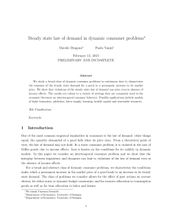 Steady state law of demand in dynamic consumer