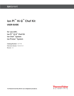 Ion PI Hi‑Q Chef Kit User Guide