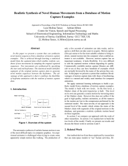 Realistic Synthesis of Novel Human Movements from a Database of
