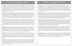 Cultural Heritage Crisis in the Middle East Symposium