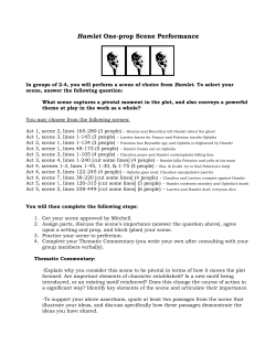 Hamlet One-prop Scene Performance