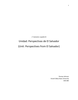 Unidad: Perspectivas de El Salvador (Unit