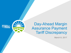 Day-Ahead Margin Assurance Payment Tariff