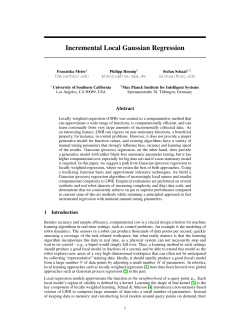 Incremental Local Gaussian Regression