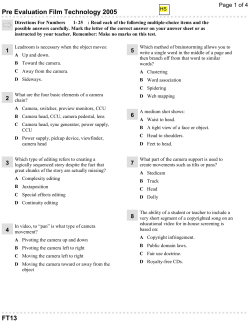 Film Technologies Pre Test