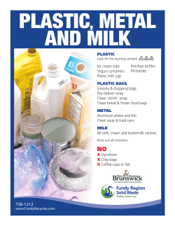 PLASTIC Ice cream tubs Yogurt containers Plastic milk jugs