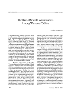 The Rise of Social Consciousness Among Women of