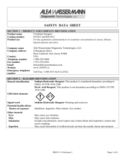 safety data sheet - Alfa Wassermann, Inc