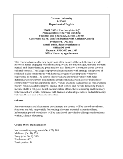 ENGL 2900 A - Carleton University