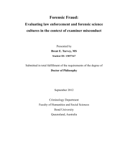 Forensic Fraud : Evaluating Law Enforcement and Forensic Science