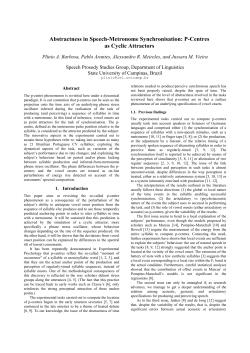Abstractness in Speech-Metronome Synchronisation: P