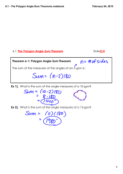 6.1 - The Polygon Angle