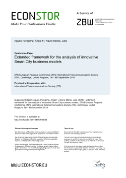 Extended framework for the analysis of innovative Smart