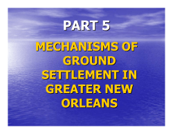Mechanisms of Ground Settlement In Greater New Orleans