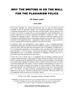 Why the writing is on the wall for the plagiarism police