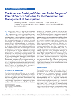The American Society of Colon and Rectal Surgeons` Clinical