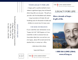 legacy for life - the lung association