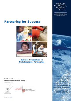 Partnering for Success - Harvard Kennedy School