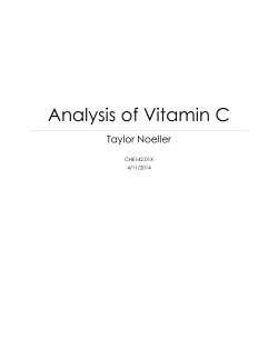 Analysis of Vitamin C