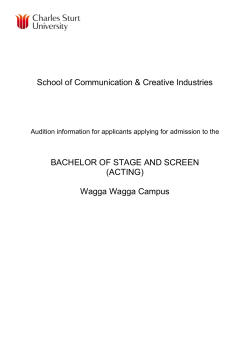 ACTING - Future Students - Charles Sturt University