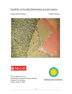 Feasibility of Avoiding Deforestation in Latin America