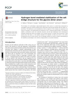 Hydrogen bond mediated stabilization of the salt bridge structure for