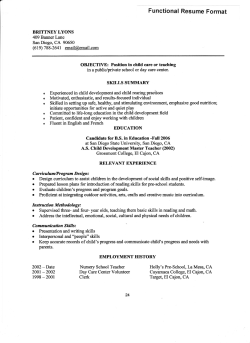Functional Resume Format