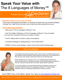 Speak Your Value with The 8 Languages of Money