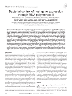 Bacterial control of host gene expression through RNA polymerase II
