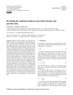 Revisiting the statistical analysis of pyroclast density