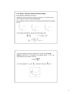 Ch 8: Steady &ndash; State Non-isothermal Reactor Design
