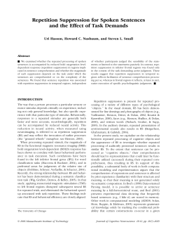 Repetition Suppression for Spoken Sentences