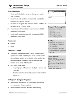 Summary of lesson - TI Education