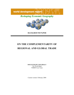 On the Complementarity of Regional and Global Trade