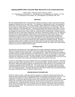 Adapting MODFLOW to Simulate Water Movement