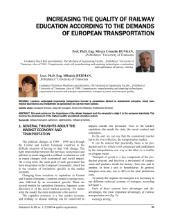 increasing the quality of railway education according to the