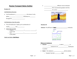 Passive Transport Notes Outline